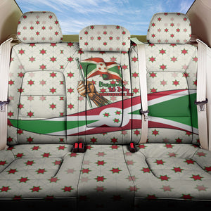 Burundi 1st July Independence Day Back Car Seat Cover Patriotic Flag Portrait Art - Geometric Star Pattern