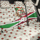 Burundi 1st July Independence Day Back Car Seat Cover Patriotic Flag Portrait Art - Geometric Star Pattern
