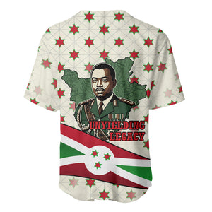 Burundi 1st July Independence Day Baseball Jersey Patriotic Flag Portrait Art - Geometric Star Pattern