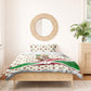 Burundi 1st July Independence Day Bedding Set Patriotic Flag Portrait Art - Geometric Star Pattern