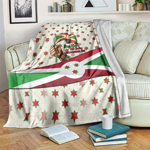 Burundi 1st July Independence Day Blanket Patriotic Flag Portrait Art - Geometric Star Pattern