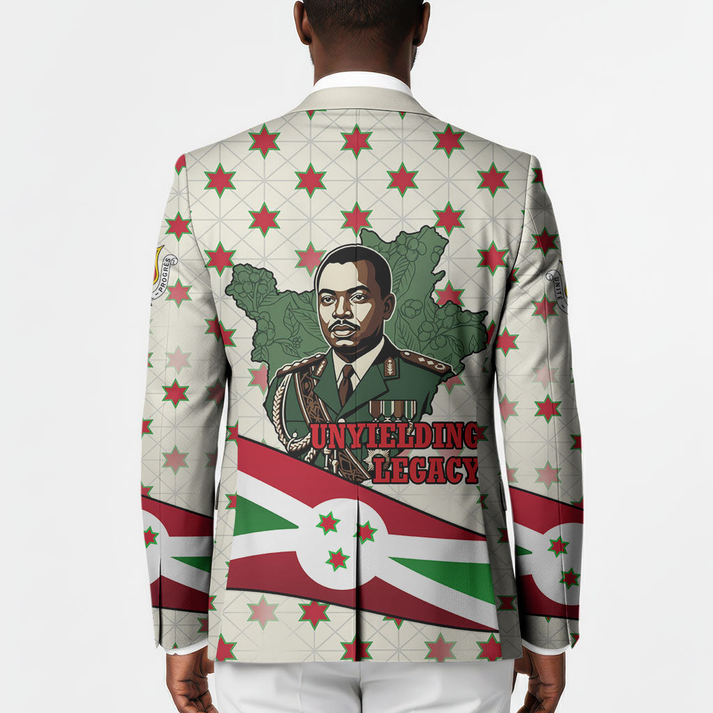 Burundi 1st July Independence Day Blazer Patriotic Flag Portrait Art - Geometric Star Pattern