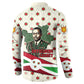 Burundi 1st July Independence Day Button Sweatshirt Patriotic Flag Portrait Art - Geometric Star Pattern