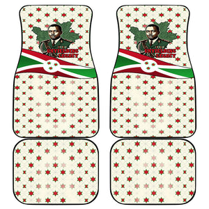 Burundi 1st July Independence Day Car Mats Patriotic Flag Portrait Art - Geometric Star Pattern