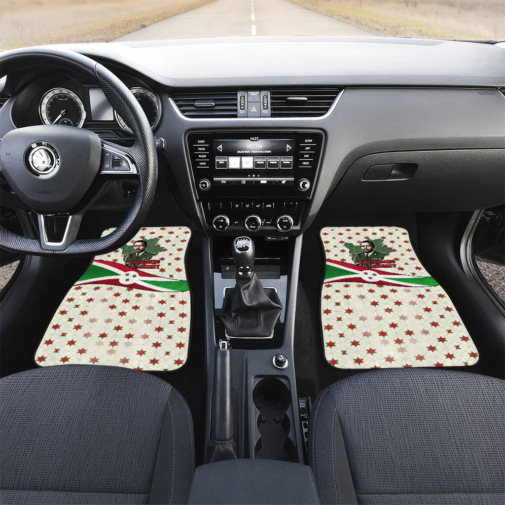 Burundi 1st July Independence Day Car Mats Patriotic Flag Portrait Art - Geometric Star Pattern