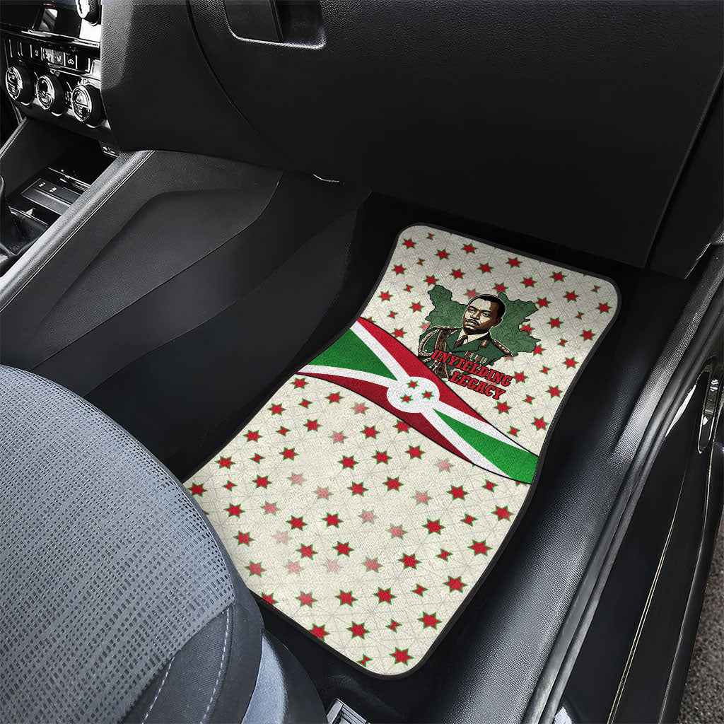 Burundi 1st July Independence Day Car Mats Patriotic Flag Portrait Art - Geometric Star Pattern