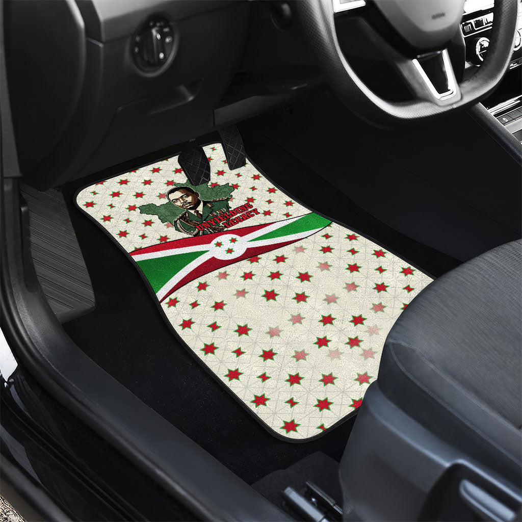 Burundi 1st July Independence Day Car Mats Patriotic Flag Portrait Art - Geometric Star Pattern
