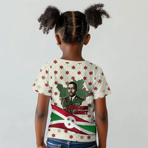 Burundi 1st July Independence Day Kid T shirt Patriotic Flag Portrait Art - Geometric Star Pattern