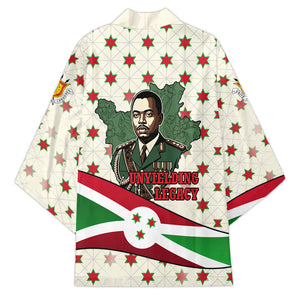 Burundi 1st July Independence Day Kimono Patriotic Flag Portrait Art - Geometric Star Pattern