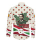Burundi 1st July Independence Day Long Sleeve Button Shirt Patriotic Flag Portrait Art - Geometric Star Pattern