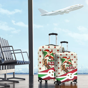 Burundi 1st July Independence Day Luggage Cover Patriotic Flag Portrait Art - Geometric Star Pattern
