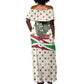 Burundi 1st July Independence Day Off Shoulder Maxi Dress Patriotic Flag Portrait Art - Geometric Star Pattern