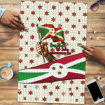 Burundi 1st July Independence Day Puzzle Patriotic Flag Portrait Art - Geometric Star Pattern