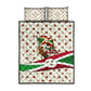 Burundi 1st July Independence Day Quilt Bed Set Patriotic Flag Portrait Art - Geometric Star Pattern