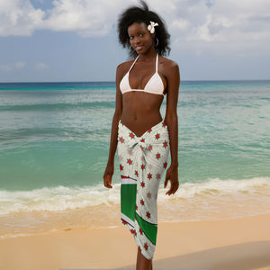 Burundi 1st July Independence Day Sarong Patriotic Flag Portrait Art - Geometric Star Pattern