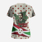 Burundi 1st July Independence Day Scrub Top Patriotic Flag Portrait Art - Geometric Star Pattern