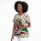 Burundi 1st July Independence Day Scrub Top Patriotic Flag Portrait Art - Geometric Star Pattern