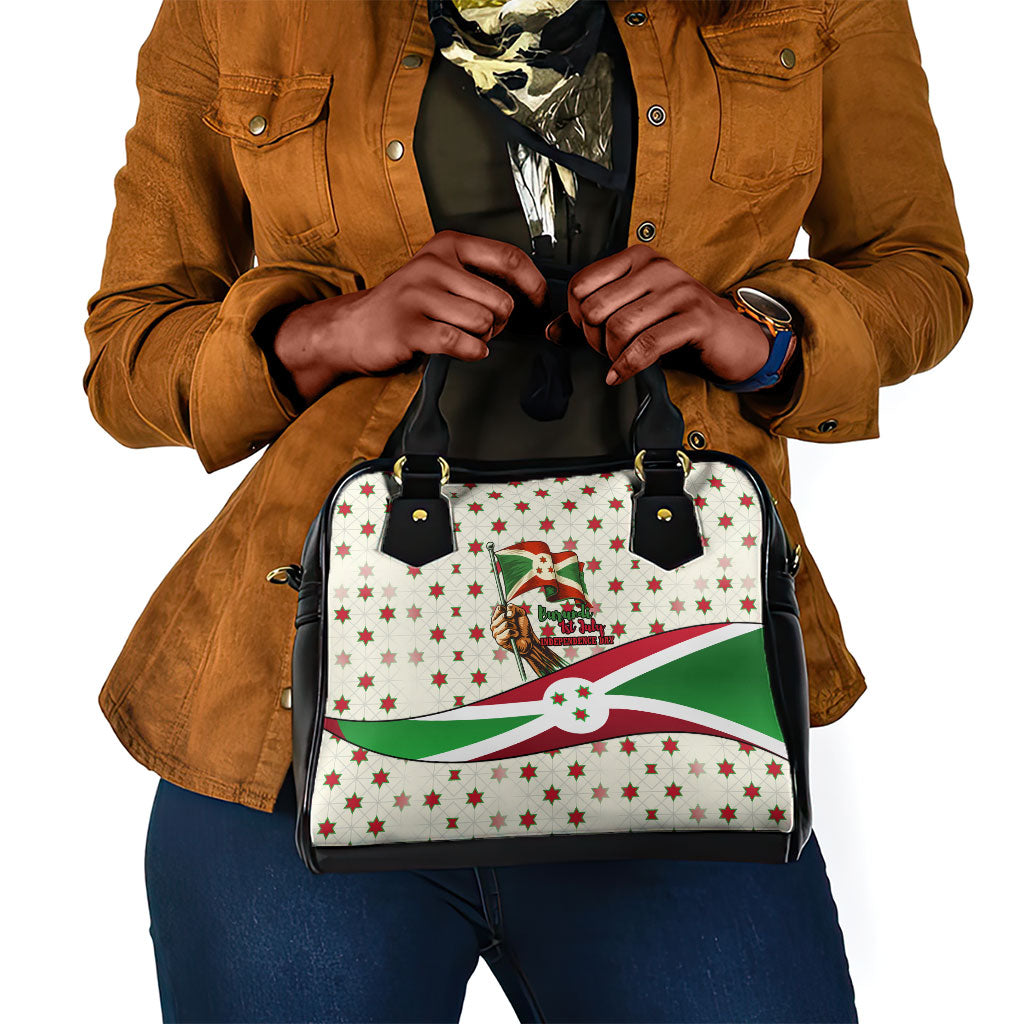 Burundi 1st July Independence Day Shoulder Handbag Patriotic Flag Portrait Art - Geometric Star Pattern