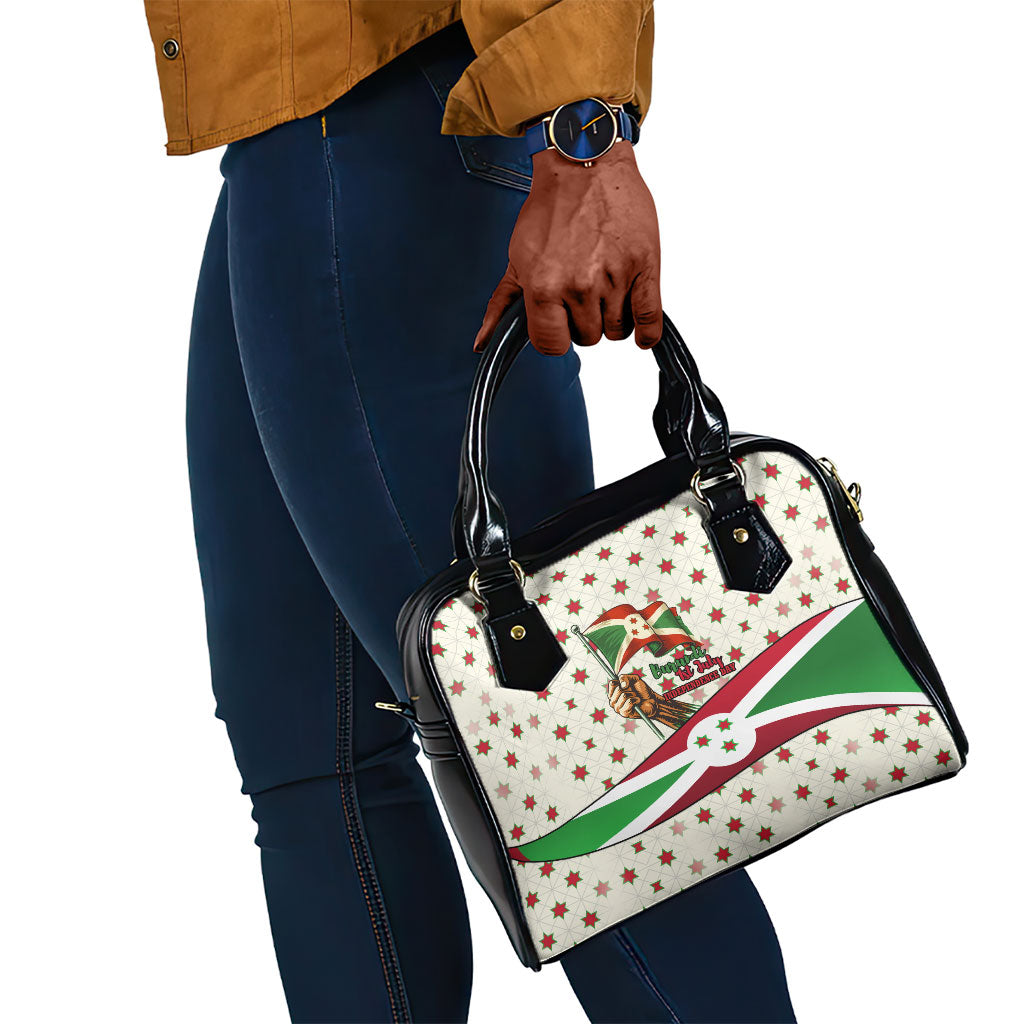 Burundi 1st July Independence Day Shoulder Handbag Patriotic Flag Portrait Art - Geometric Star Pattern