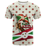 Burundi 1st July Independence Day T shirt Patriotic Flag Portrait Art - Geometric Star Pattern