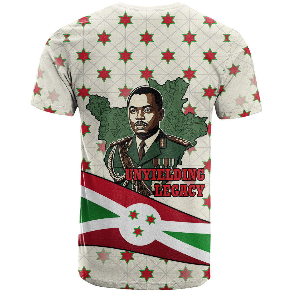 Burundi 1st July Independence Day T shirt Patriotic Flag Portrait Art - Geometric Star Pattern