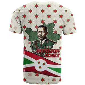 Burundi 1st July Independence Day T shirt Patriotic Flag Portrait Art - Geometric Star Pattern
