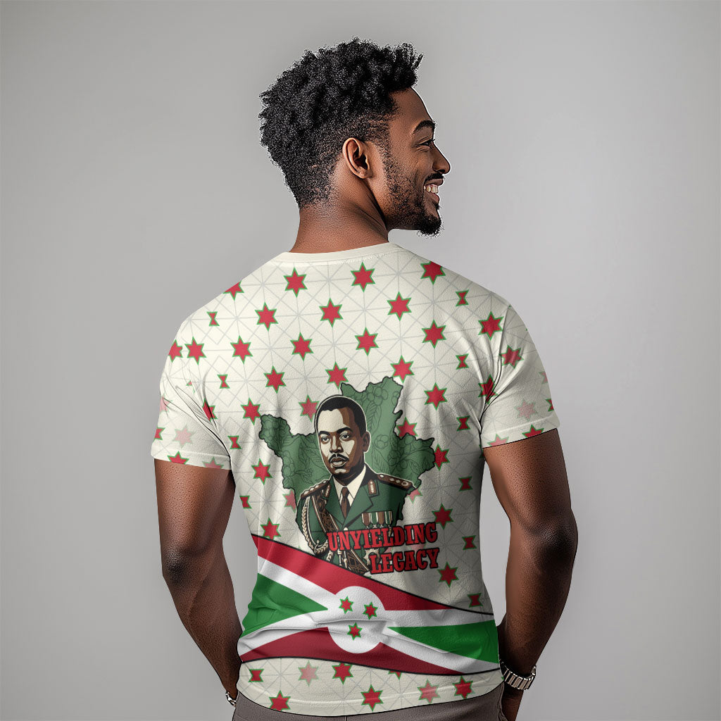 Burundi 1st July Independence Day T shirt Patriotic Flag Portrait Art - Geometric Star Pattern