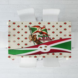 Burundi 1st July Independence Day Tablecloth Patriotic Flag Portrait Art - Geometric Star Pattern