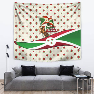 Burundi 1st July Independence Day Tapestry Patriotic Flag Portrait Art - Geometric Star Pattern