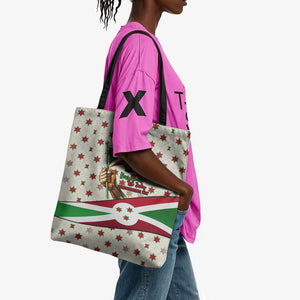 Burundi 1st July Independence Day Tote Bag Patriotic Flag Portrait Art - Geometric Star Pattern