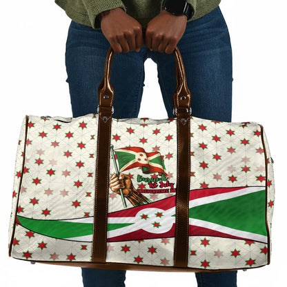 Burundi 1st July Independence Day Travel Bag Patriotic Flag Portrait Art - Geometric Star Pattern