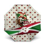 Burundi 1st July Independence Day Umbrella Patriotic Flag Portrait Art - Geometric Star Pattern
