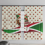 Burundi 1st July Independence Day Window Curtain Patriotic Flag Portrait Art - Geometric Star Pattern