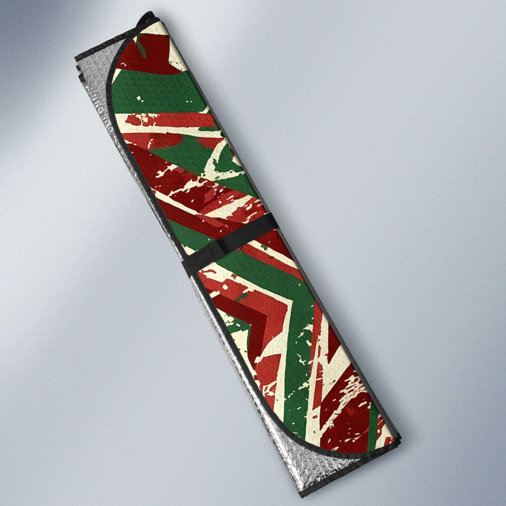 Burundi Independence Day Auto Sun Shade 1st July 1962 Distressed Grunge Flag Art - Broken Chains And Freedom Star