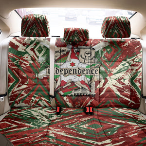 Burundi Independence Day Back Car Seat Cover 1st July 1962 Distressed Grunge Flag Art - Broken Chains And Freedom Star