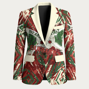 Burundi Independence Day Blazer 1st July 1962 Distressed Grunge Flag Art - Broken Chains And Freedom Star