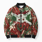 Burundi Independence Day Bomber Puffer Jacket 1st July 1962 Distressed Grunge Flag Art - Broken Chains And Freedom Star