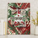Burundi Independence Day Canvas Wall Art 1st July 1962 Distressed Grunge Flag Art - Broken Chains And Freedom Star