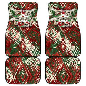 Burundi Independence Day Car Mats 1st July 1962 Distressed Grunge Flag Art - Broken Chains And Freedom Star