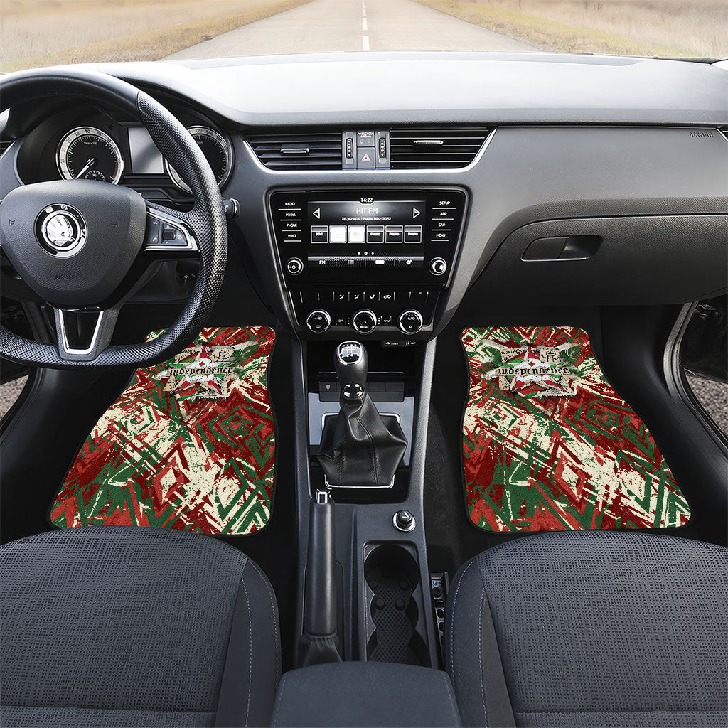 Burundi Independence Day Car Mats 1st July 1962 Distressed Grunge Flag Art - Broken Chains And Freedom Star