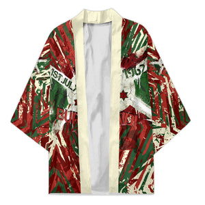 Burundi Independence Day Kimono 1st July 1962 Distressed Grunge Flag Art - Broken Chains And Freedom Star