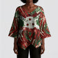 Burundi Independence Day Kimono Sleeve Blouse 1st July 1962 Distressed Grunge Flag Art - Broken Chains And Freedom Star