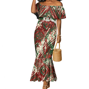 Burundi Independence Day Mermaid Dress 1st July 1962 Distressed Grunge Flag Art - Broken Chains And Freedom Star