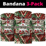 Burundi Independence Day Neck Gaiter 1st July 1962 Distressed Grunge Flag Art - Broken Chains And Freedom Star