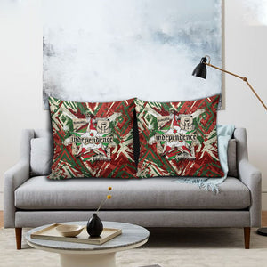 Burundi Independence Day Pillow Cover 1st July 1962 Distressed Grunge Flag Art - Broken Chains And Freedom Star