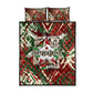 Burundi Independence Day Quilt Bed Set 1st July 1962 Distressed Grunge Flag Art - Broken Chains And Freedom Star