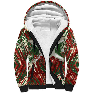 Burundi Independence Day Sherpa Hoodie 1st July 1962 Distressed Grunge Flag Art - Broken Chains And Freedom Star