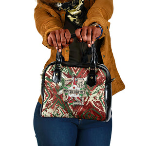 Burundi Independence Day Shoulder Handbag 1st July 1962 Distressed Grunge Flag Art - Broken Chains And Freedom Star