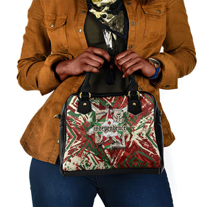 Burundi Independence Day Shoulder Handbag 1st July 1962 Distressed Grunge Flag Art - Broken Chains And Freedom Star