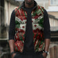 Burundi Independence Day Sleeveless Puffer Jacket 1st July 1962 Distressed Grunge Flag Art - Broken Chains And Freedom Star